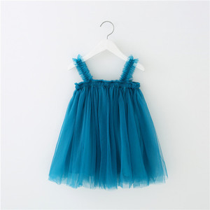 All'ingrosso per ragazze Tutu <span class=keywords><strong>Tulle</strong></span> <span class=keywords><strong>abito</strong></span> da sole per bambini abiti da festa Boutique, stile occidentale per bambini maglia con volant - Product Image 1