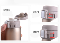 Bouteille isotherme 500ml en acier inoxydable, écologique, sans BPA, contenant isolé sous vide, Thermos, gourde pour l'eau