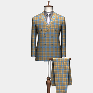 NUOVO 75% poliestere 25% rayon materiale in miscela windowpane vestito di mutanda degli uomini di design texture blazer pantaloni macchina del tessuto TR - Product Image 1