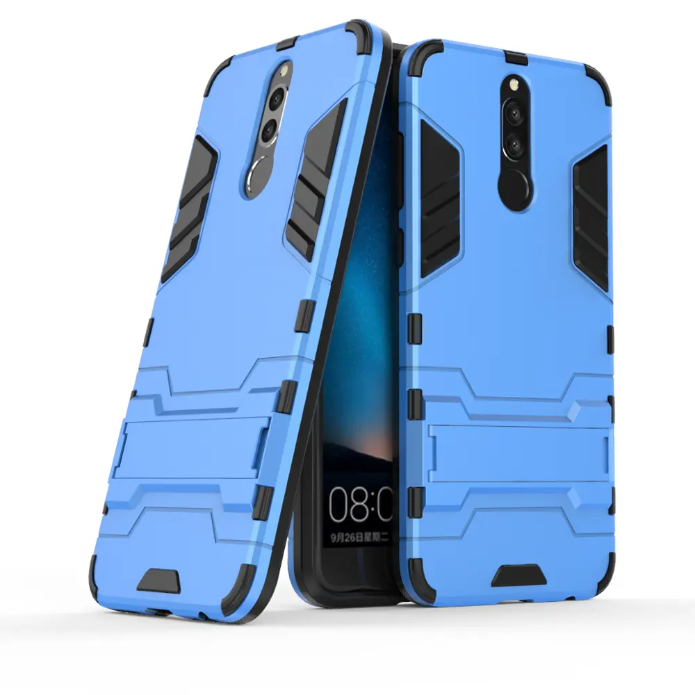 شعبية تصميم tpu pc kickstand ظهر هاتف محمول غطاء حافظة لهاتف huawei mate 10 lite