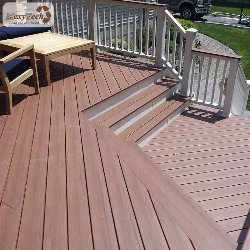 WPC composite decking ao ar livre/piso terraço/placa de madeira dura sólida