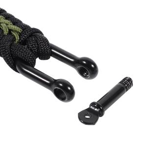 Braccialetto in <span class=keywords><strong>Paracord</strong></span> Verde Sottile Intrecciato a Mano con Fibbia Metallica Regolabile - Product Image 5