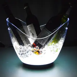 MARTINI ERISTOFF Bombay Sapphire Dewar's Graugans LED Farbwechsel Eis kübel Champagner Wein Getränke Kühler