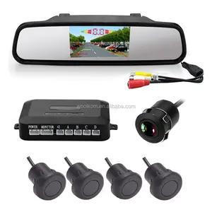 2 Ways Video Inputs 4.3 zoll LCD 16:9 TFT Screen Car Vehicle Rearview Mirror Monitor Parking sensor