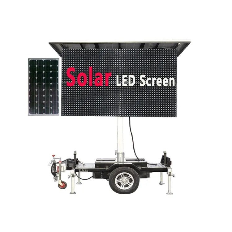 P8 painel solar de poupança de energia, bateria de armazenamento de energia de alto brilho, atividades veiculares ao ar livre, tela led exibidora.