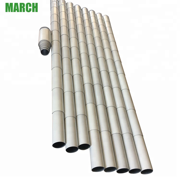 Высокопрочная телескопическая мачта из углеродного волокна с зажимами и фиксацией