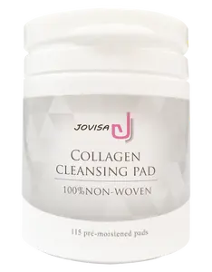 JOVISA Cosmetic Cleaning Make-up Remover Eyelash Extension Non Woven Collagen Eyelash Cleansing Cotton Pad
