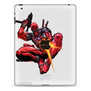 Großhandel preis tablet schutzfolie deadpool vinyl aufkleber 3d cartoon aufkleber für ipad air mini pro