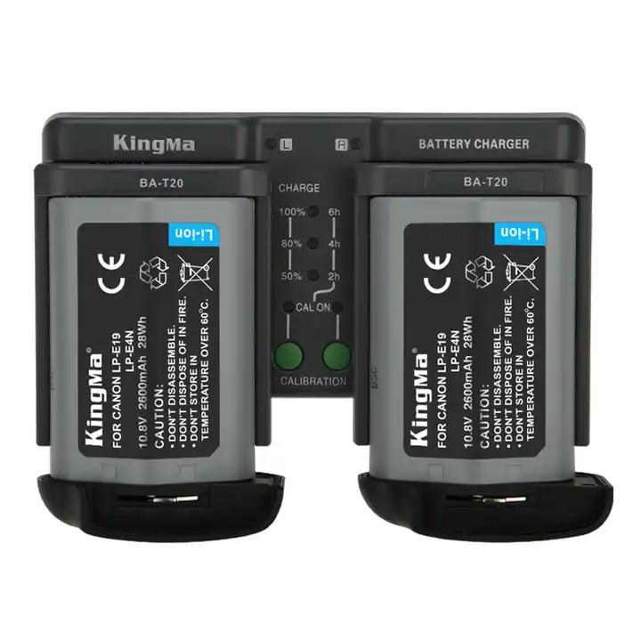Source KingMa 2600mAh LP-E19 LP-E4N Battery (2-Pack) and Dual