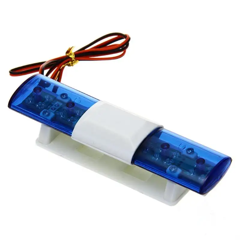 RC Truck Car LED 360 gradi Auto Mini lampeggiante luce blu con tetto montato per giocattoli