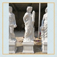 Offre Spéciale statues de dame quatre saisons en marbre blanc grandeur nature faites à la main de style européen