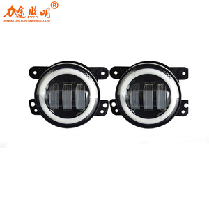 2020 litro 4 pollici 30W 6000K rotondo LED <span class=keywords><strong>fendinebbia</strong></span> con occhi d'angelo per camion/fuoristrada/SUV/sistema automatico - Product Image 2