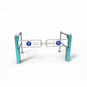 Demi porte de tourniquet de porte d'oscillation de taille de contrôle d'accès piétonnier automatique à télécommande - Product Image 6