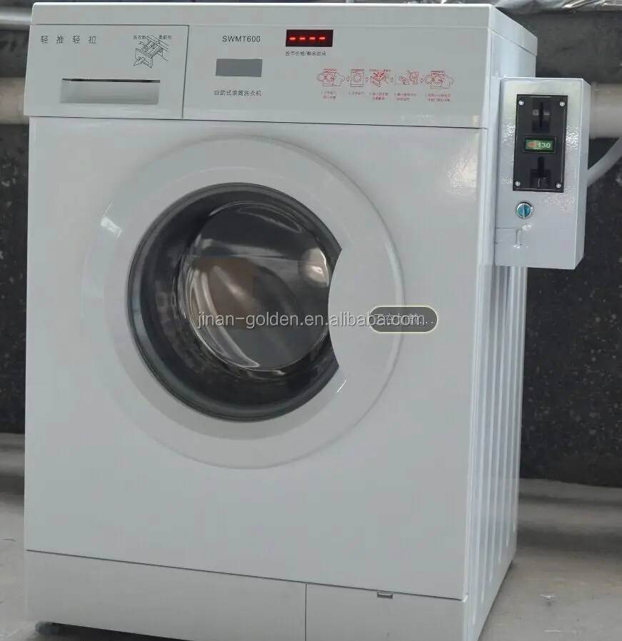 Machine à laver à charges frontale, jeton, pièces de monnaie, cartes IC, lave-linge professionnel