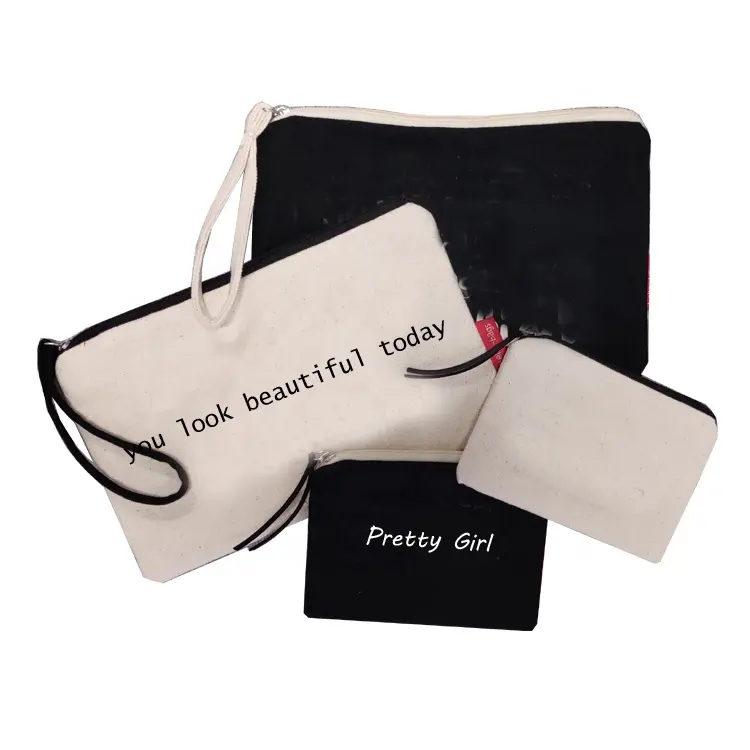 Tela di cotone make up cosmetic bag pouch regalo promozionale