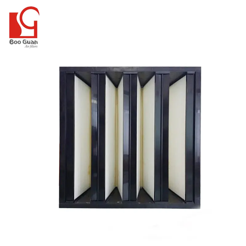 China fabriek Goedkoopste Plastic frame V bank gecombineerd hepa luchtfilters