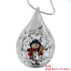 Resina unico personalizzato mini pupazzo di neve palla d'acqua decorazione ornamento di vetro - Product Image 4