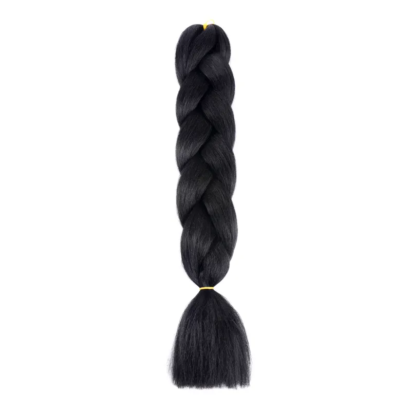 48 polegadas 100g cabelo pré trançado, para extensão de micro cabelo sintético cores sólidas cabelo jumbo para beleza na china