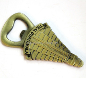 Vendita all'ingrosso Custom <span class=keywords><strong>Tikal</strong></span> <span class=keywords><strong>Guatemala</strong></span> Souvenir turistico in lega di zinco metallo città apribottiglie magnete frigo - Product Image 2