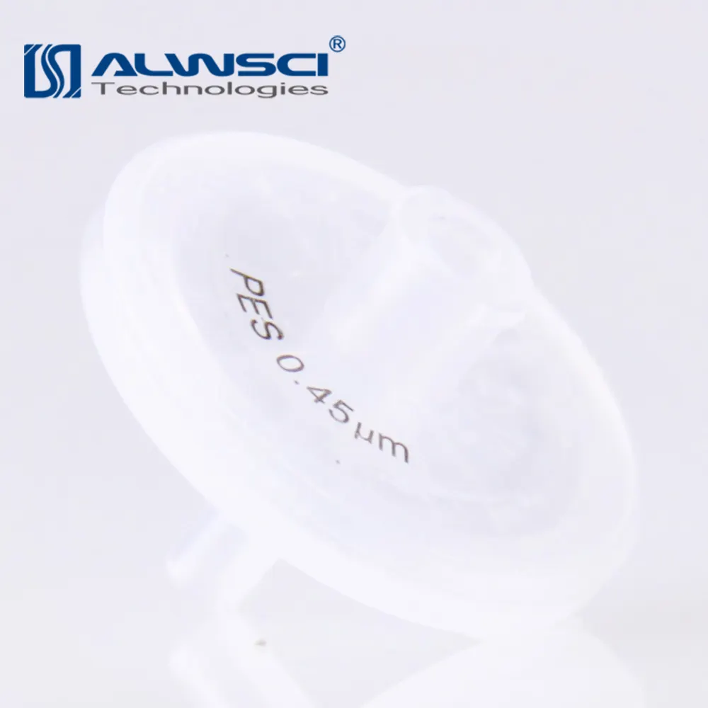ALWSCI 25ミリメートルPES Syringeフィルター紙Membrane細孔サイズ0.45umとPPプレフィルター