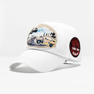 Comercio garantía de blanco elegante patrón de bordado gorras de béisbol hat para mujer - Product Image 1