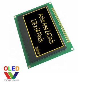 2.42 Inci 2.42 Inci 2.42 Inch 128X64 Piksel Antarmuka Paralel Kuning Layar OLED Dirakit Modul TW28641240A03 SSD1309 2.4'' - Product Image 4