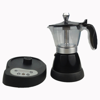 3cup Pembuat Kopi Moka Elektrik dengan Timer Elektronik Desain Baru JK40401-C(83A)