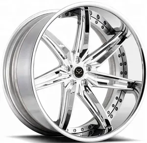 SS Kustom Pelek Perak Magg Roda Tempa Aluminium Aloi 18 "19" 20 "A6061