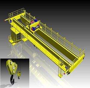 رافعة علوي 10T 20ton EOT مع خطاف جسر رافعة كهربائية حبل سلكي تصنيع مصدر السلسلة - Product Image 3