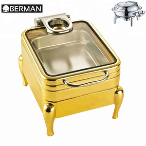 Alberghi e <span class=keywords><strong>catering</strong></span> servizi idraulico scaldavivande oro buffet shafing piatto per la vendita dubai - Product Image 2