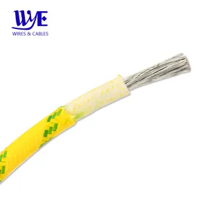 Fil de câble isolé en caoutchouc de Silicone à 1 brin, 1.5mm, gaine en fibre de verre