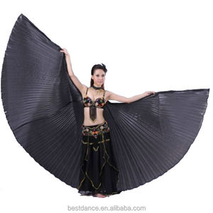 Costume da Danza del Ventre BestDance, <span class=keywords><strong>Ali</strong></span> di Iside <span class=keywords><strong>Nere</strong></span> per Donne, <span class=keywords><strong>Ali</strong></span> di Iside per Danza del Ventre Senza Bastoncini, OEM - Product Image 1