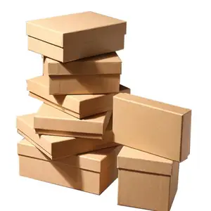 Kleine Mini-Bestellung Logo Gedruckte Kraft papier deckel und Fach Produkt verpackungs boxen 700g/m² Kraft papier nach Maß