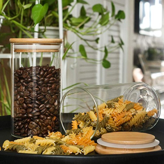 lightweight borosilicate glass jar  heat resistant glass jar with cork lid