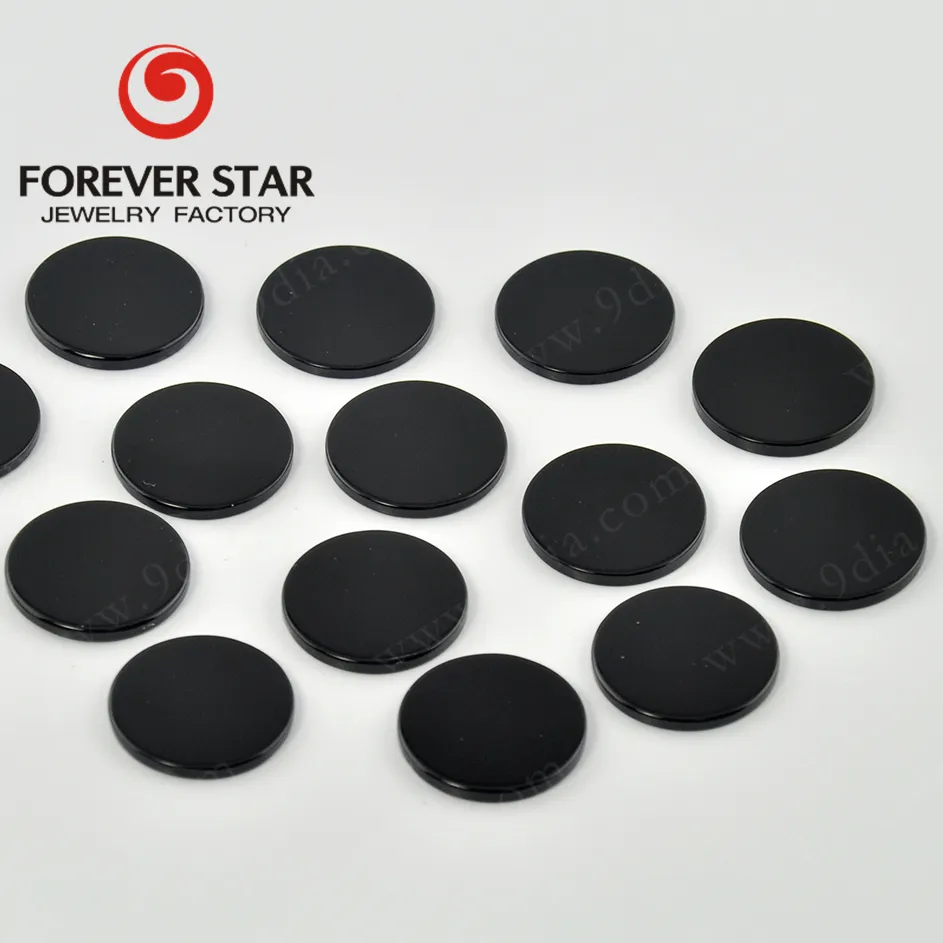 Black Onyx Stones Flat Black Anyx Double Side Flat Chinese Black Onyx Slabs Stone Price