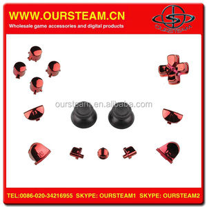 nuevo rojo botones conjunto completo de cromo reemplazan piezas para <span class=keywords><strong>Sony</strong></span> <span class=keywords><strong>PS4</strong></span> palanca de mando para <span class=keywords><strong>PS4</strong></span> - Product Image 2