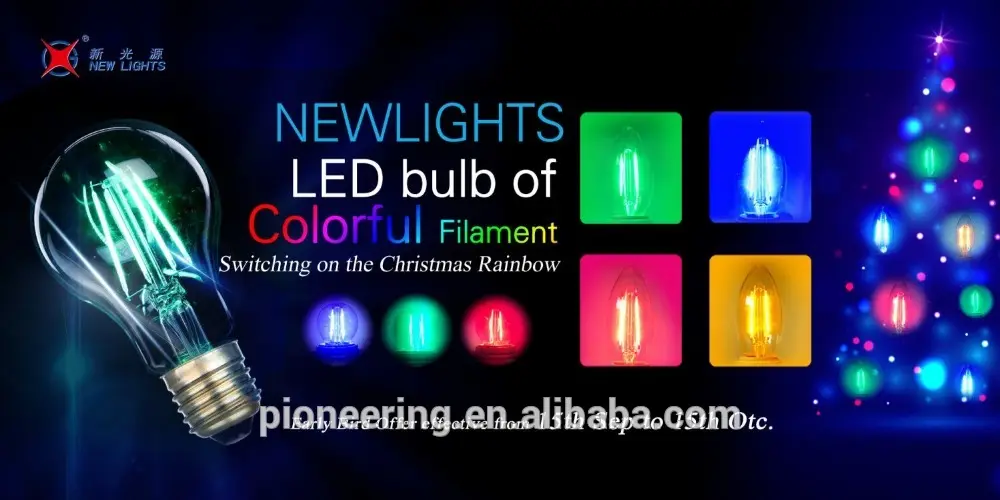 Цветные RGB-лампы, новые светодиодные лампы накаливания, четыре цвета, зеленые, синие, красные, желтые, с цоколем E26, E27, B22, Светодиодная лампа накаливания