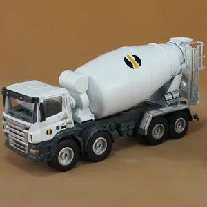 OEM alloy white concrete pump truck model toys concrete pump truck gifts