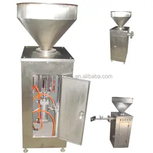 Máquina automática de llenado de salchichas al vacío de acero inoxidable con función de giro y knick