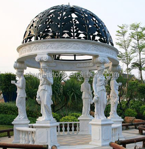 <span class=keywords><strong>Prix</strong></span> direct de fabrication de gazebo de jardin <span class=keywords><strong>en</strong></span> marbre blanc de Chine - Product Image 4