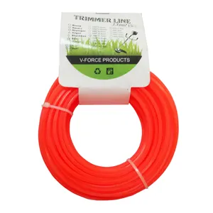 Herramienta de jardinería, 2,4mm x 15m, línea de cortacésped de doble potencia, nailon