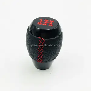 Black Leather digital Number car gear stick shift knob"