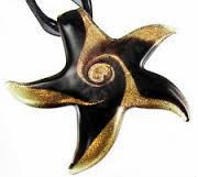 Pendentif étoile de mer en verre dichroïque style Murano, fait main, thème océan, grenat, composants de collier de bijoux chrétiens - Product Image 4