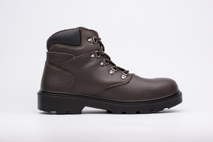 Vintage Cowhide Embossed Leather Safety <strong>Boots</strong> Woodland Shoes Men <strong>Women</strong> Genuine Leather <strong>Toe</strong> <strong>Cap</strong> Tpu Outsole - Product Image 6