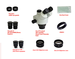 Tête de <span class=keywords><strong>microscope</strong></span> stéréoscopique trinoculaire optique 0,5X/2X Objectif 3,5X-180X - Product Image 6