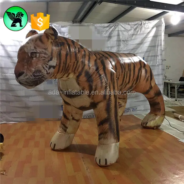 Vivid Tiger Inflatable Mascot 6m Huge Inflatable Tiger Model A2971
