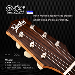 Guitarlele in Legno Massello, Chitarra con Corde in Nylon da 30 Pollici, Chitarra da Viaggio da 30 Pollici - Product Image 2