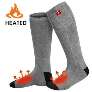 <span class=keywords><strong>Chaussettes</strong></span> chauffantes avec batterie rechargeable, 100% coton respirant, antidérapantes, écologiques, unisexes <span class=keywords><strong>pour</strong></span> l'hiver froid - Product Image 1