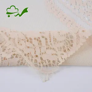 Nuovo arriva fancy knit morbido personalizzata in cotone nylon tessuto di pizzo