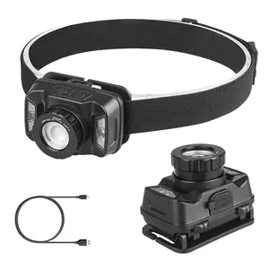 Brightest Zoomable Usb Rechargeable Led Powerful Sensor Led Headlamp For Camping